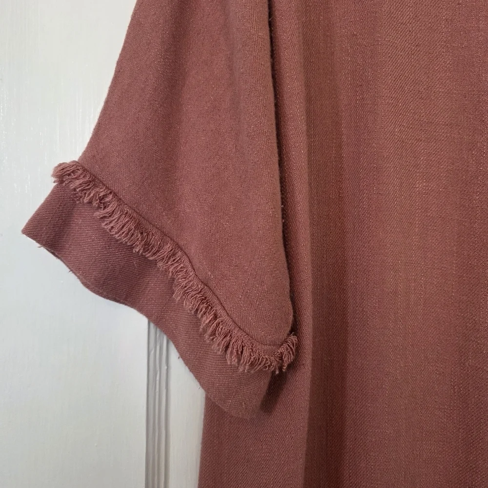 Umgee USA Linen Blend A-Line Dress – Size 2XL – Rose Clay - Picture 3 of 7